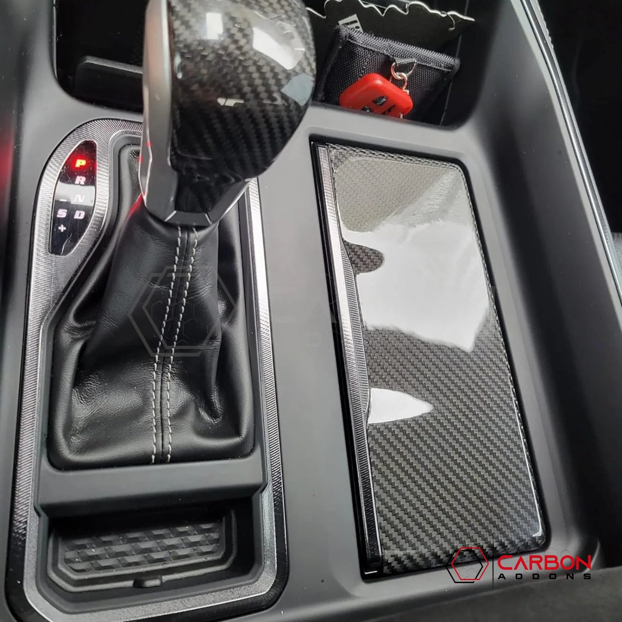 RAM 1500/TRX/RHO 2021+ Cup Holder Cover Hard Carbon Fiber Cover