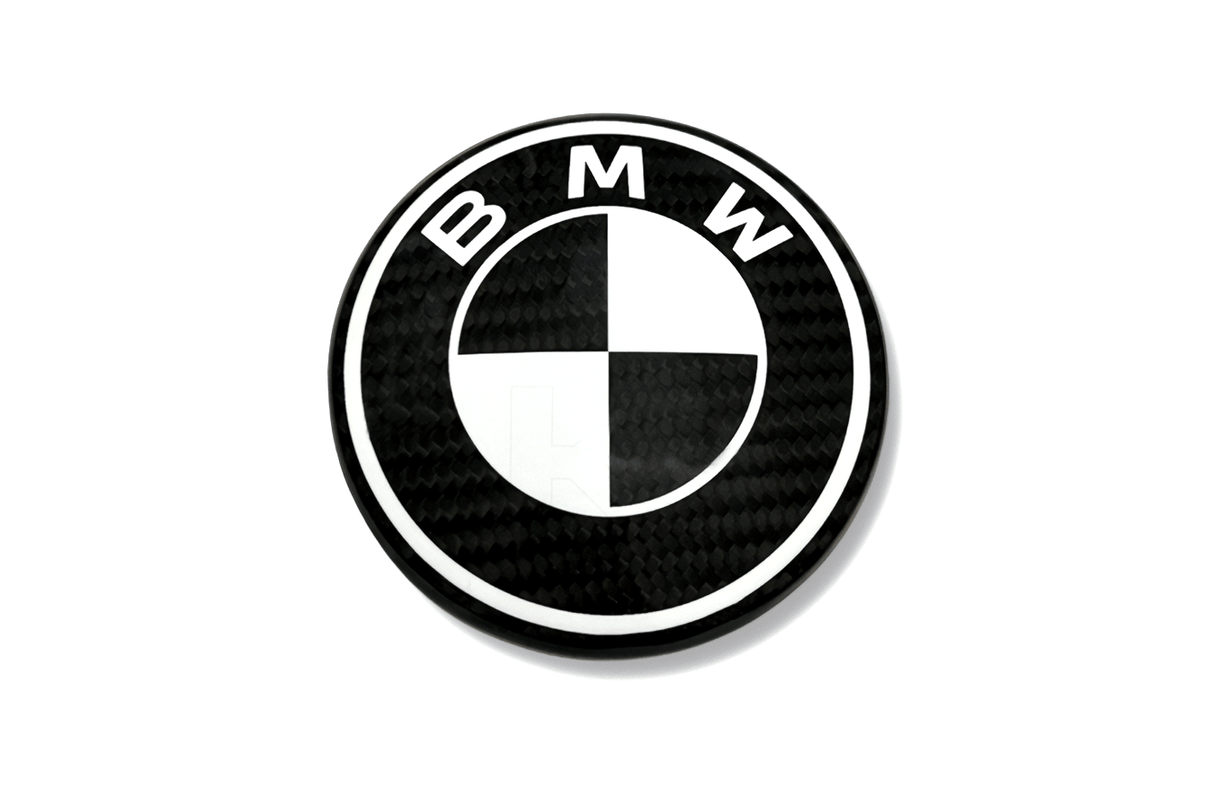 BMW Roundel Emblem Covers - Full Carbon Black and White Style - K2 Industries
