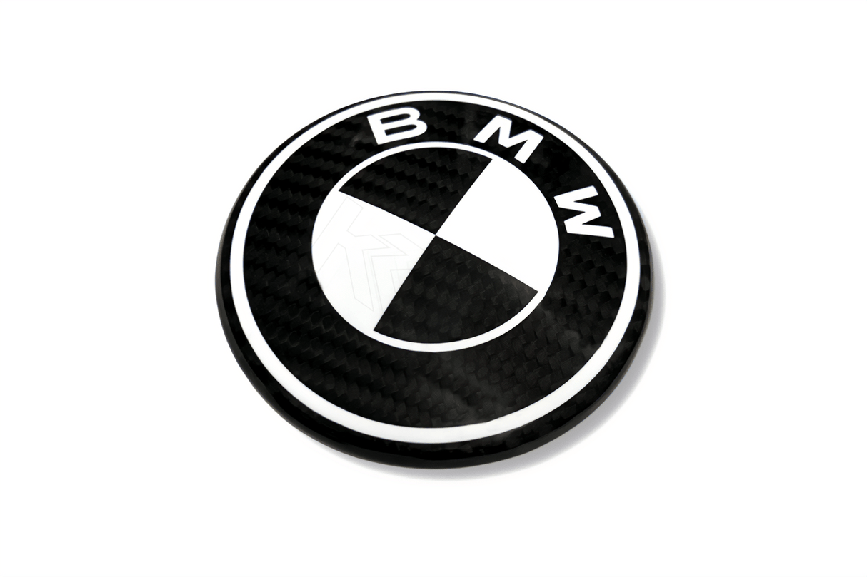 BMW Roundel Emblem Covers - Full Carbon Black and White Style - K2 Industries