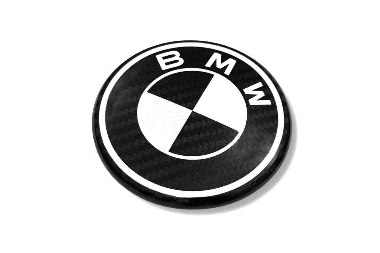 BMW Roundel Emblem Covers - Full Carbon Black and White Style - K2 Industries