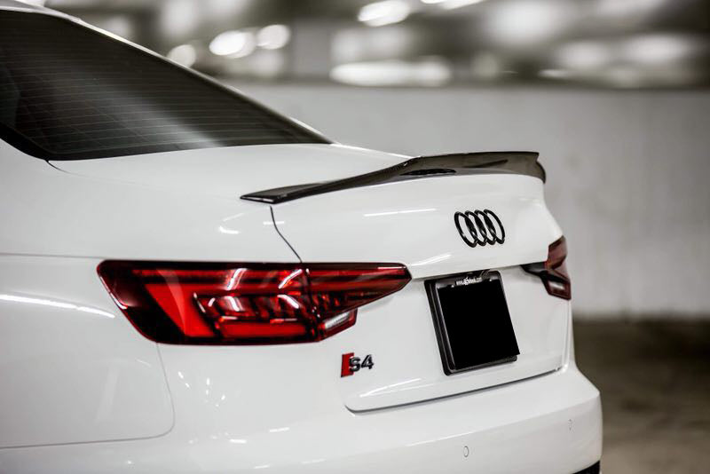 2017-2018 AUDI B9 A4 Sport S4 MD Style Carbon Fiber Trunk Spoiler