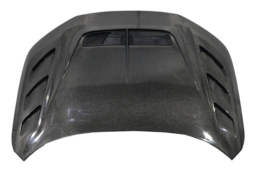2023-2025 Honda Civic FL5 Type R AS Style Carbon Fiber Black Double Sided Dry Hood