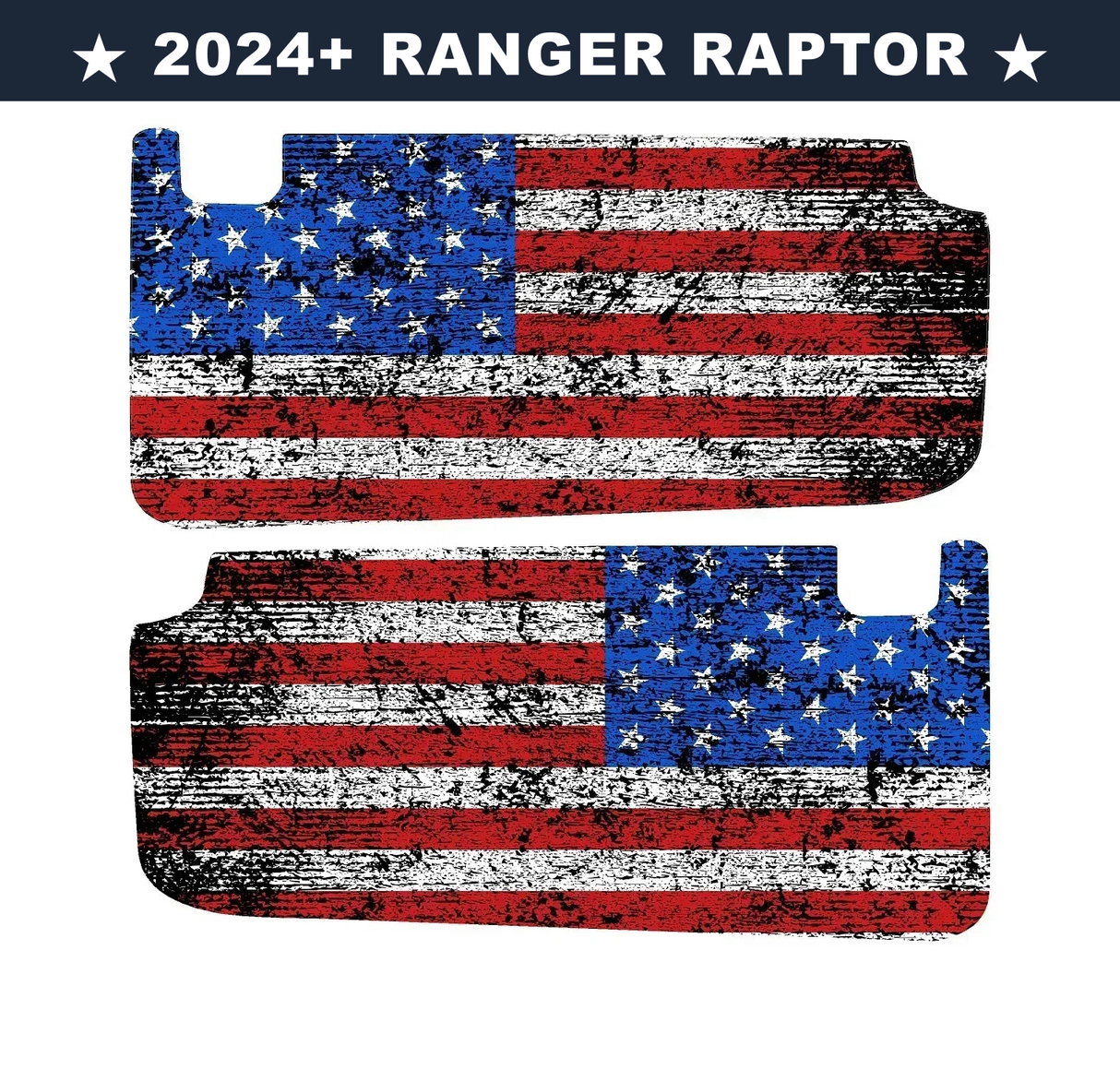 Freedom Series Sun Visor Overlays (Printed Series) - 2024+ Ranger Raptor (with Homelink)