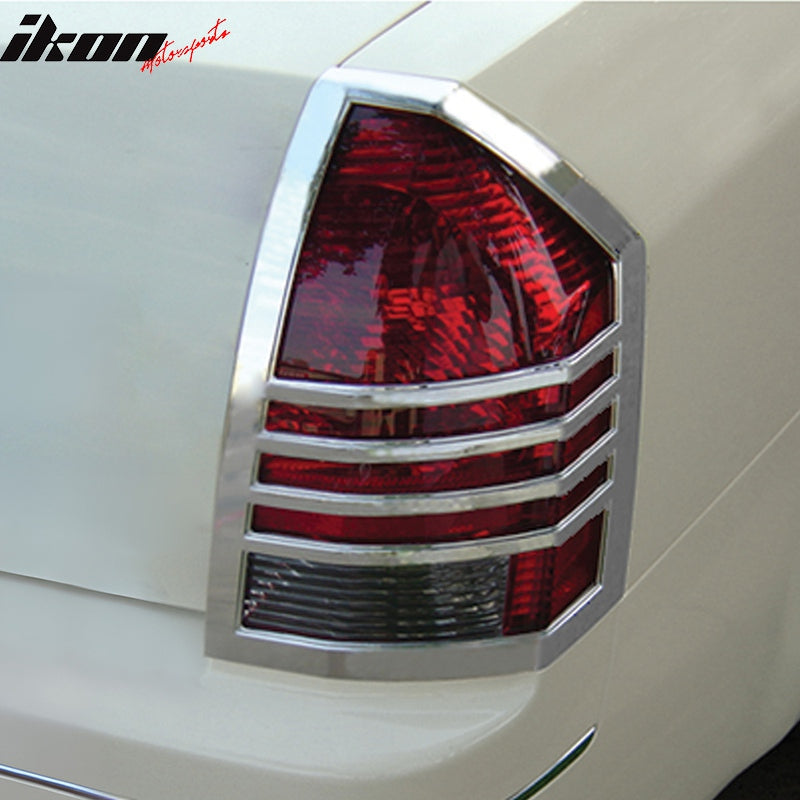 2005-2007 Chrysler 300/300C Chrome 2PCS Tail Lights Bezel Covers ABS