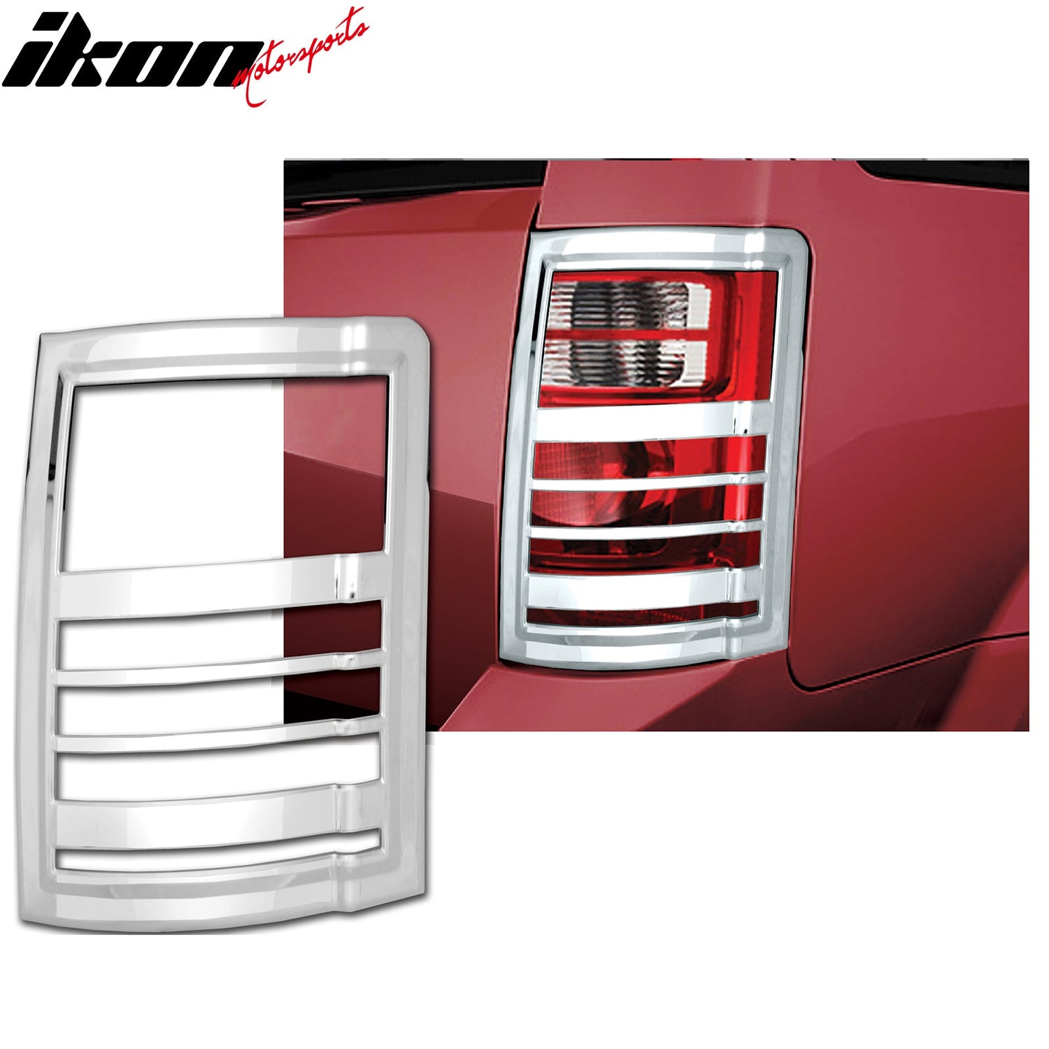 2008-2016 Chrysler Town & Country Tail Light Bezel Trim Chrome ABS 2PC