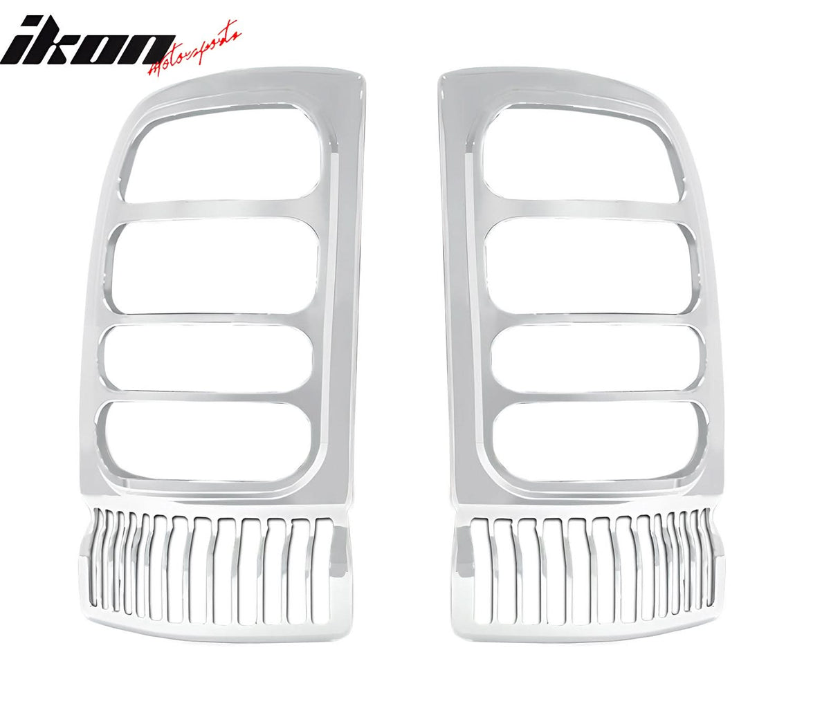 1994-2001 Dodge Ram 1500 Chrome 2PCS Rear Tail Lights Bezel Covers ABS