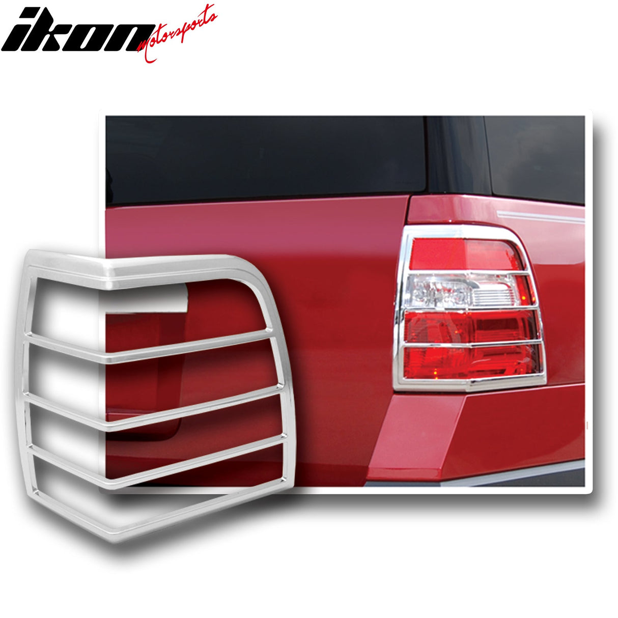 2007-2013 Ford Expedition Rear Taillight Lamps Frames Chrome ABS 2PCS