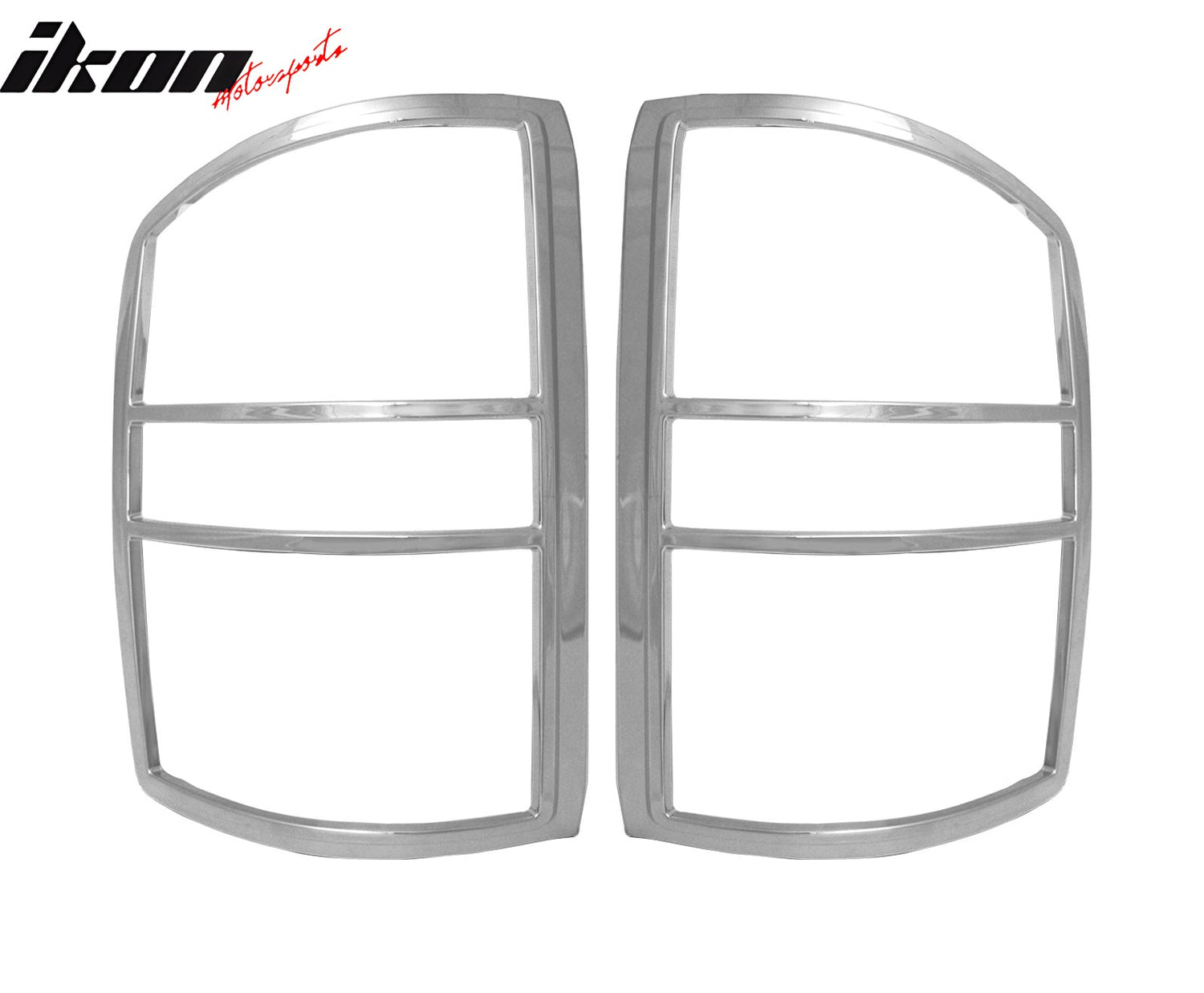 2014-2018 GMC Sierra Chrome ABS Tail Lights Frame Bezel Trim Pair