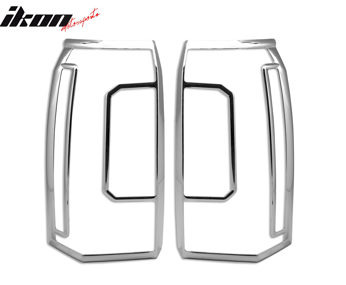 2015-2017 GMC Yukon & Yukon XL Chrome 2PC Tail Lights Bezel Covers ABS