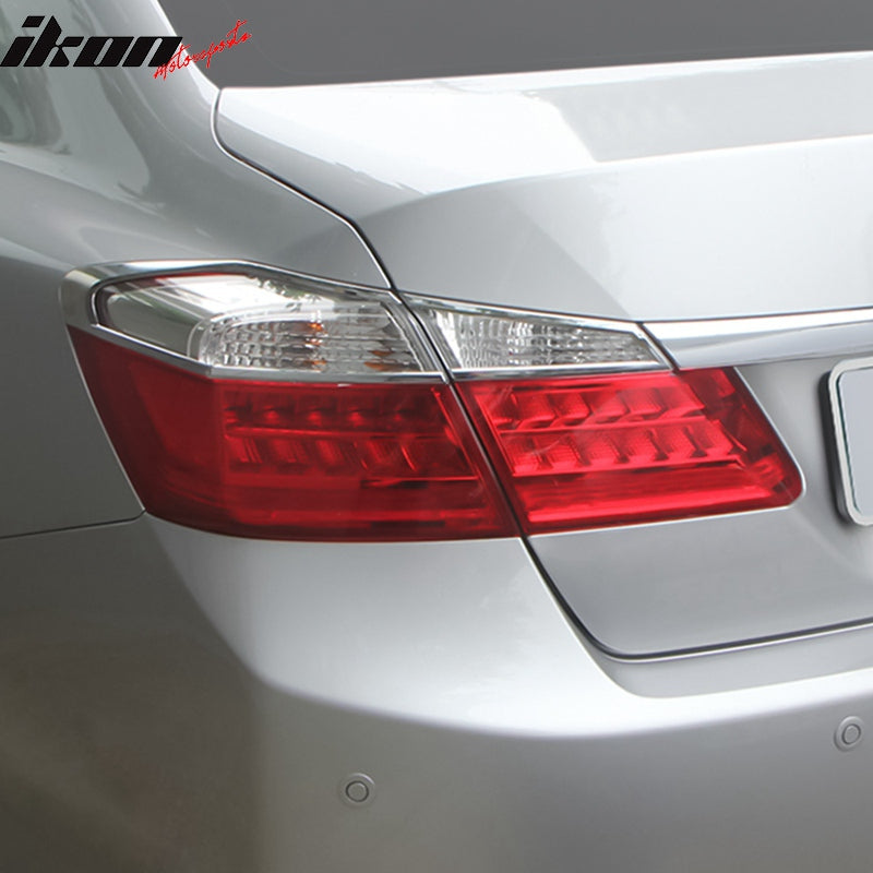 2013-2015 Honda Accord Sedan Chrome 4PCS Tail Lights Bezel Covers ABS