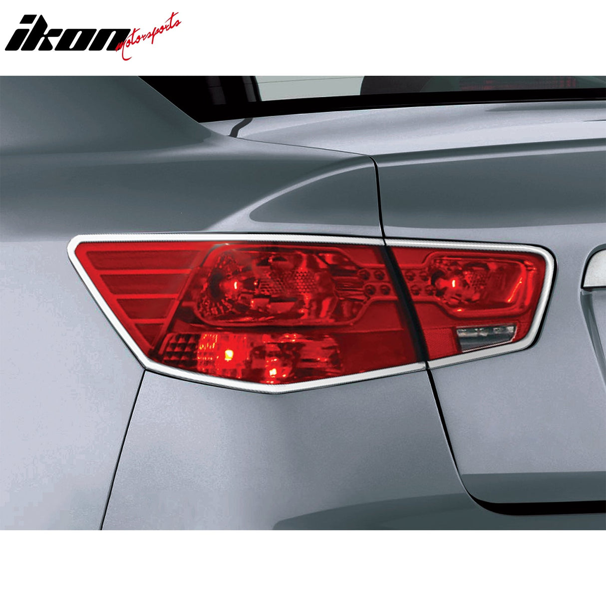 2010-2013 Kia Forte 4-Door Chrome 4PCS Tail Lights Bezel Covers ABS