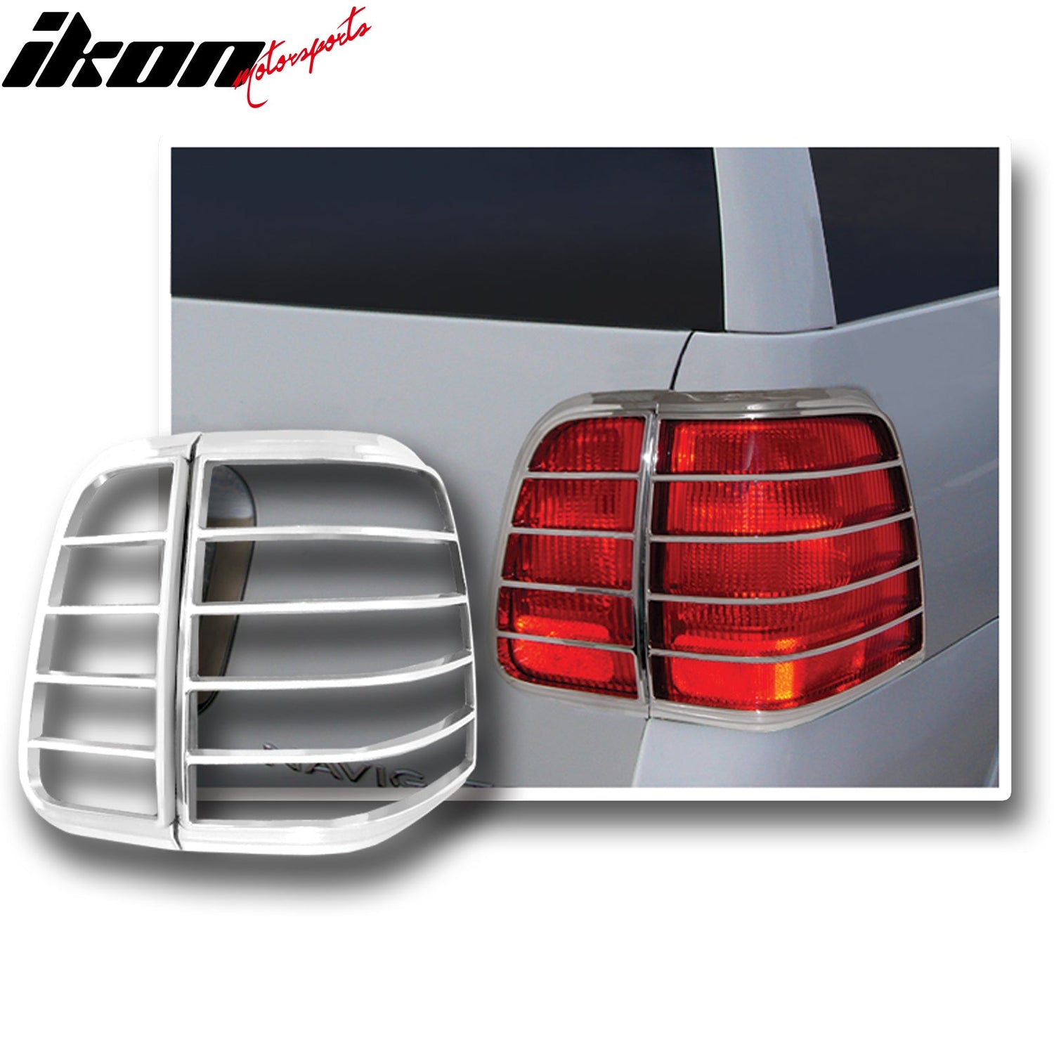 2003-2006 Lincoln Navigator 4PC Tail Light Lamp Bezel Cover Chrome ABS