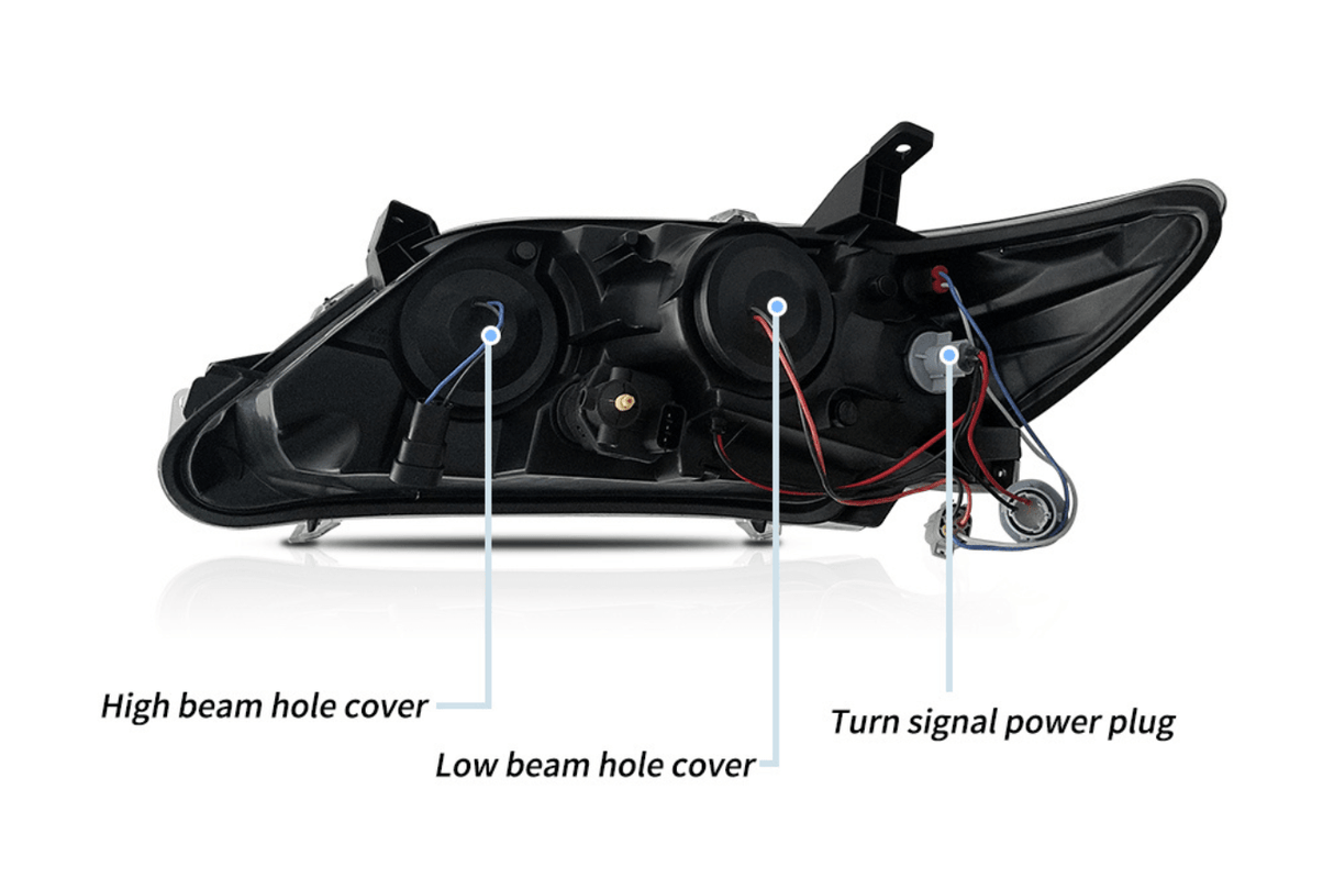 Toyota Camry 6th Gen XV40 Facelift Regular Models Sedan Projector Headlights Upgrade (2009-2011) - K2 Industries