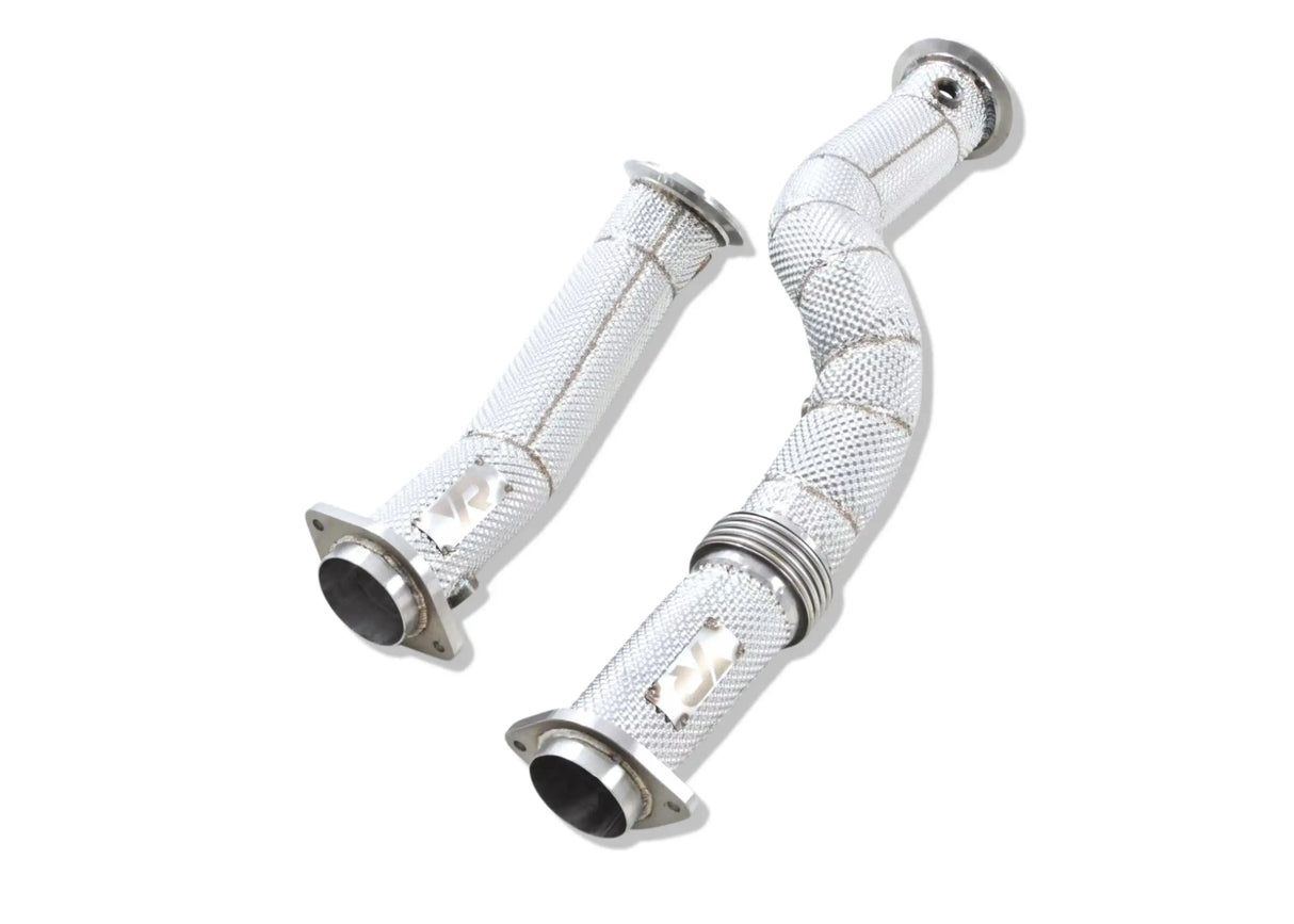 S58 3.5" Maxflow Downpipes w/ Heatshield for G8X M3 M4 & G87 M2 - Yonristic Performance