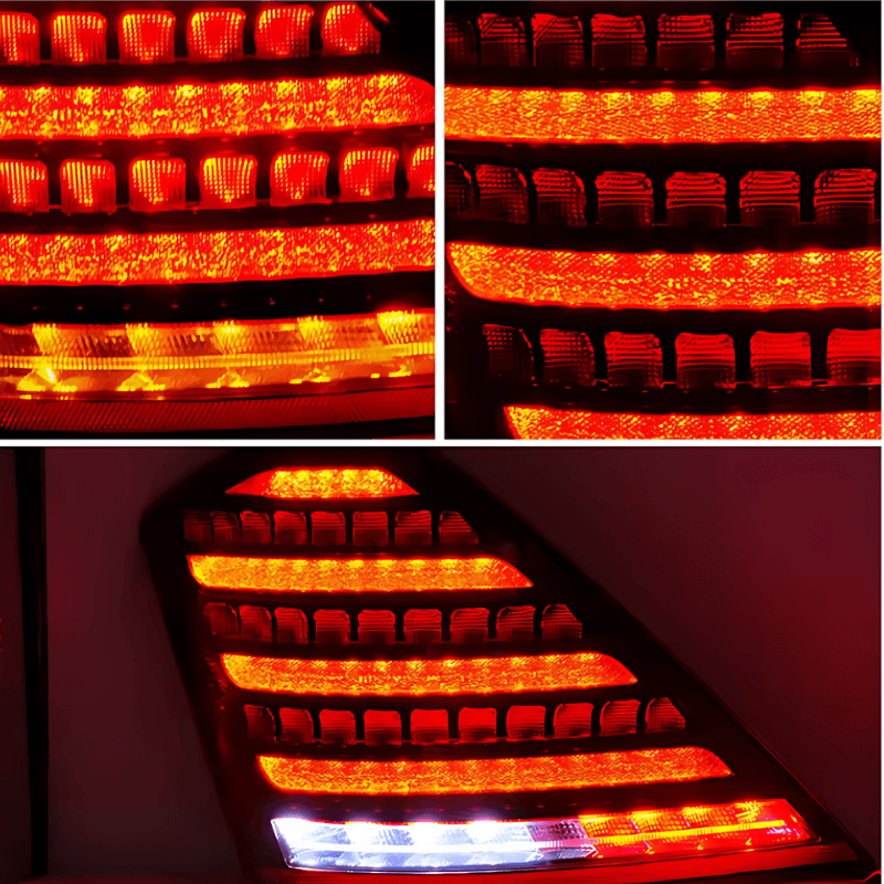 Mercedes-Benz W221 S-Class Clear and Smoke Maybach Style with DRL function LED Tailights (2006 - 2013) - K2 Industries