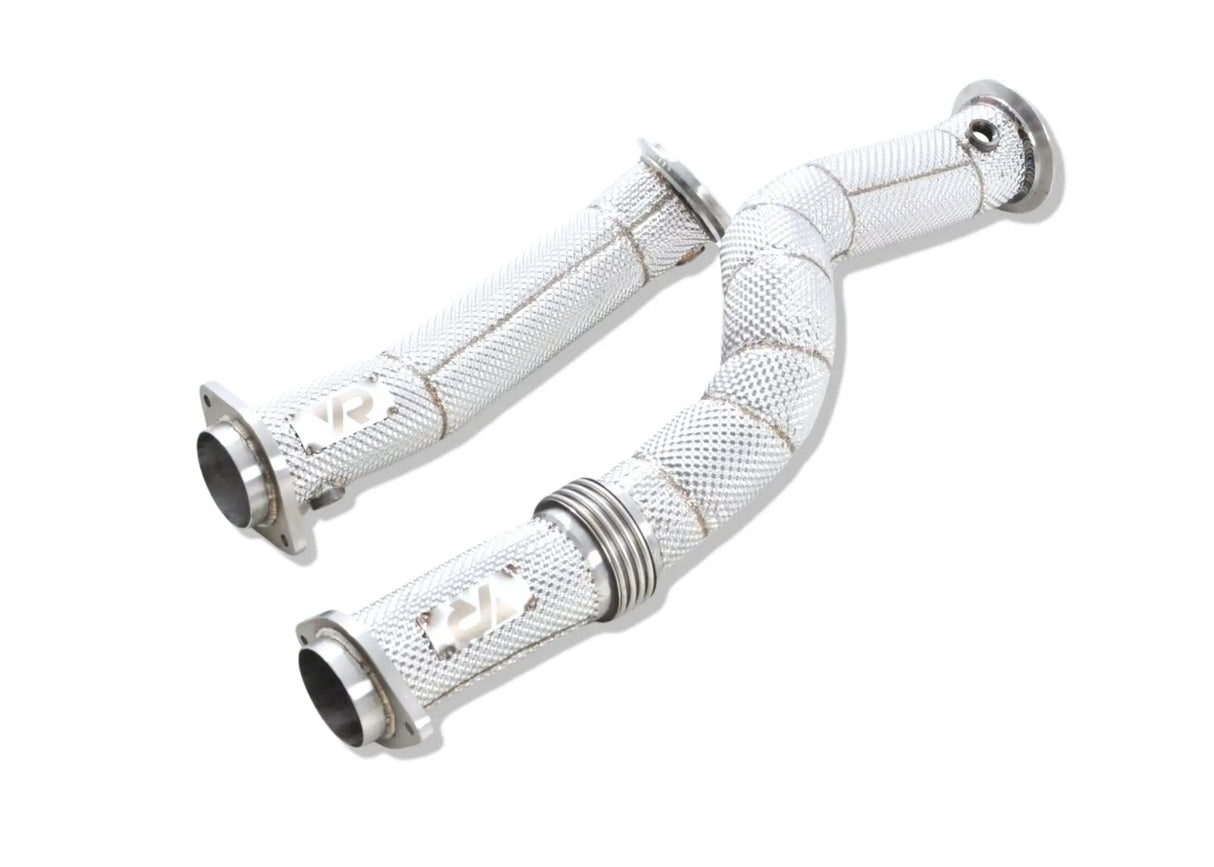 S58 3.5" Maxflow Downpipes w/ Heatshield for G8X M3 M4 & G87 M2 - Yonristic Performance