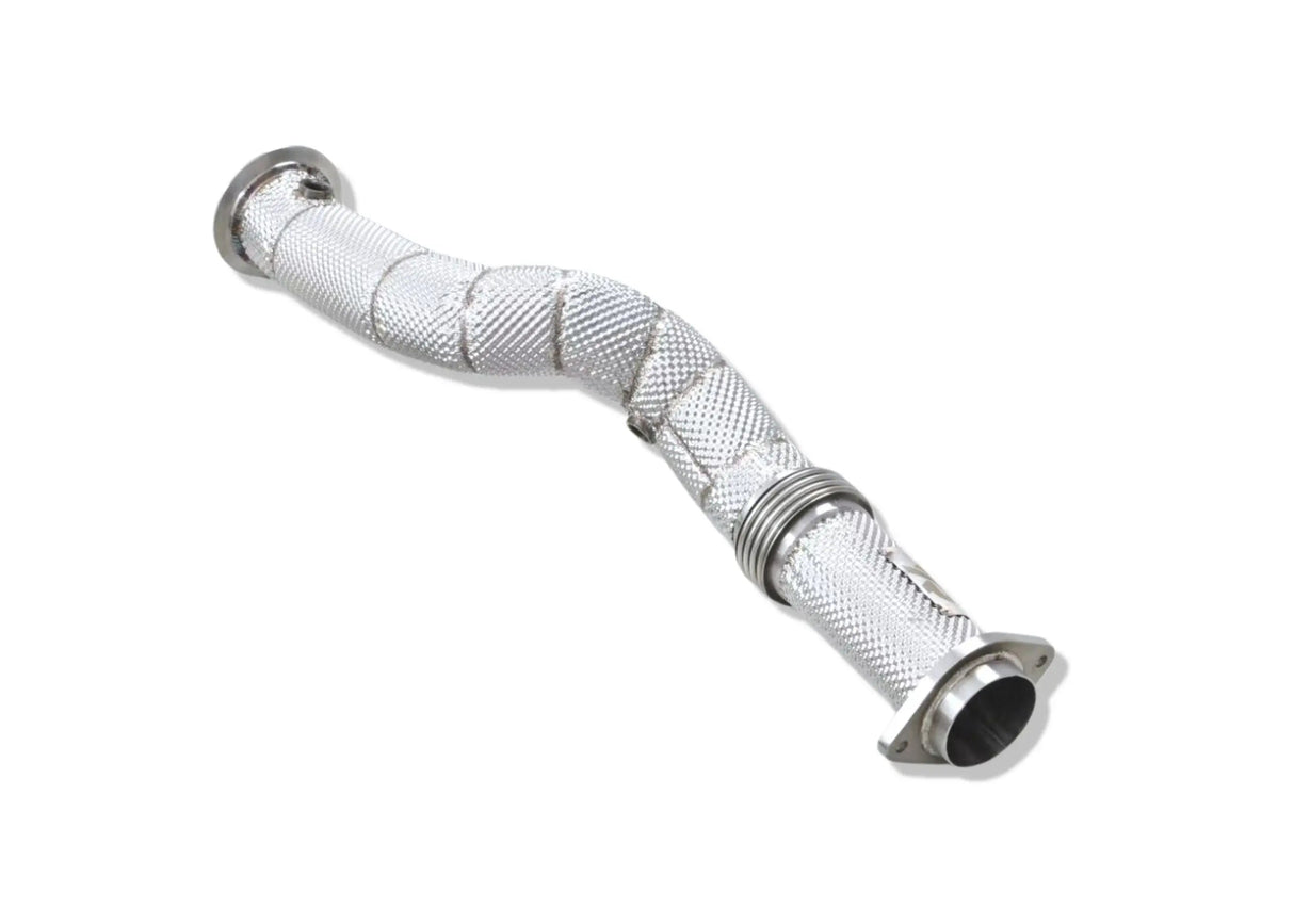 S58 3.5" Maxflow Downpipes w/ Heatshield for G8X M3 M4 & G87 M2 - Yonristic Performance