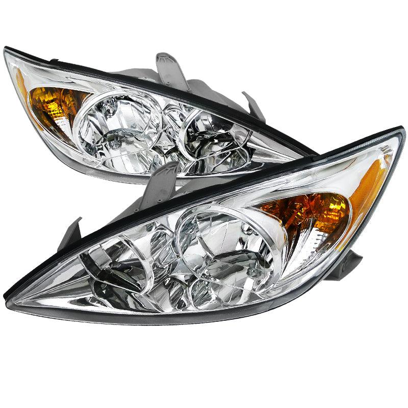 Spec-D OEM Replacement Headlights Toyota Camry (2002-2003-2004) Black / Chrome