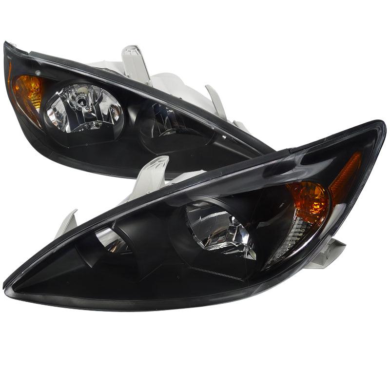 Spec-D OEM Replacement Headlights Toyota Camry (2002-2003-2004) Black / Chrome