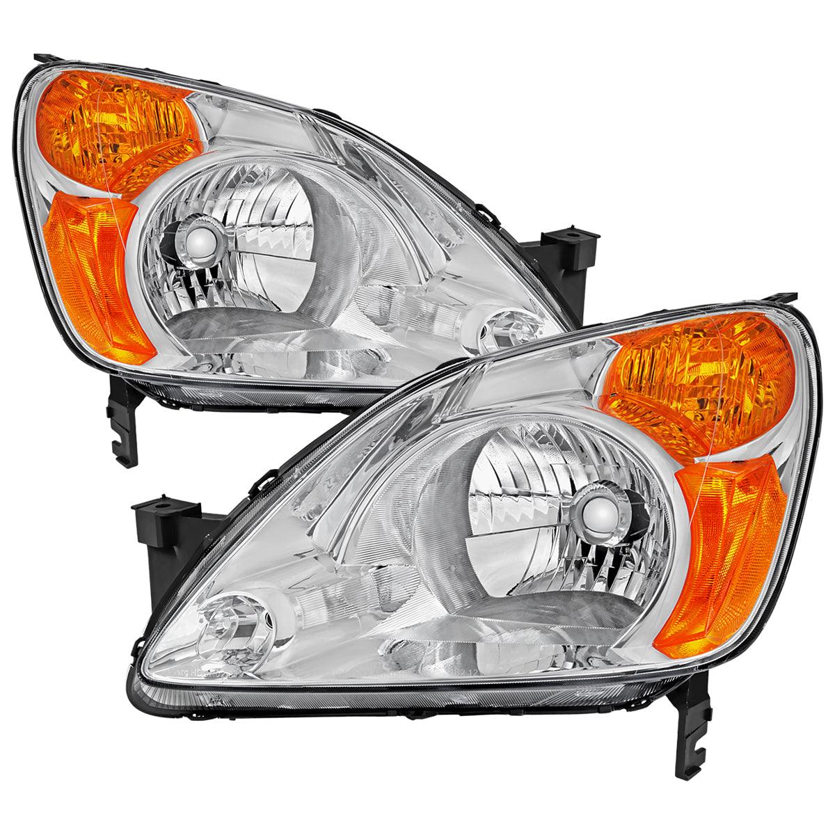 Spec-D Headlights Honda CRV (2002 2003 2004) OEM Replacement w/ Amber Corners