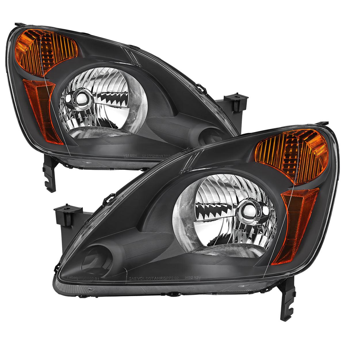 Spec-D Headlights Honda CRV (2002 2003 2004) OEM Replacement w/ Amber Corners