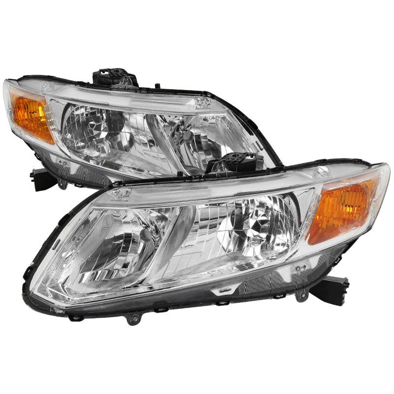 OEM Replacement Headlights Honda Civic (12-15) Black or Chrome - K2 Industries
