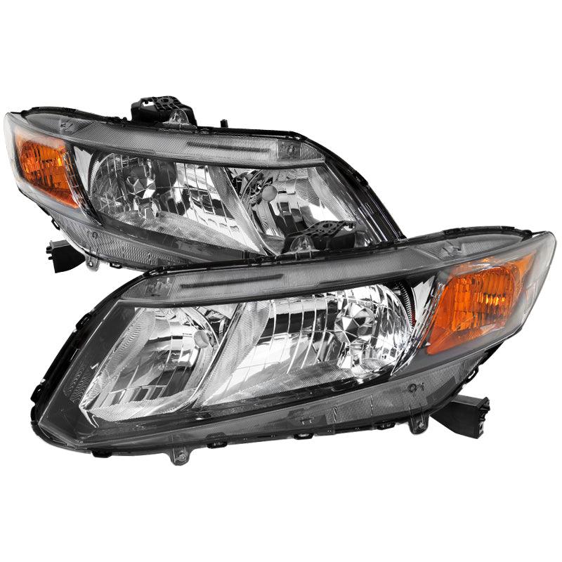 OEM Replacement Headlights Honda Civic (12-15) Black or Chrome - K2 Industries