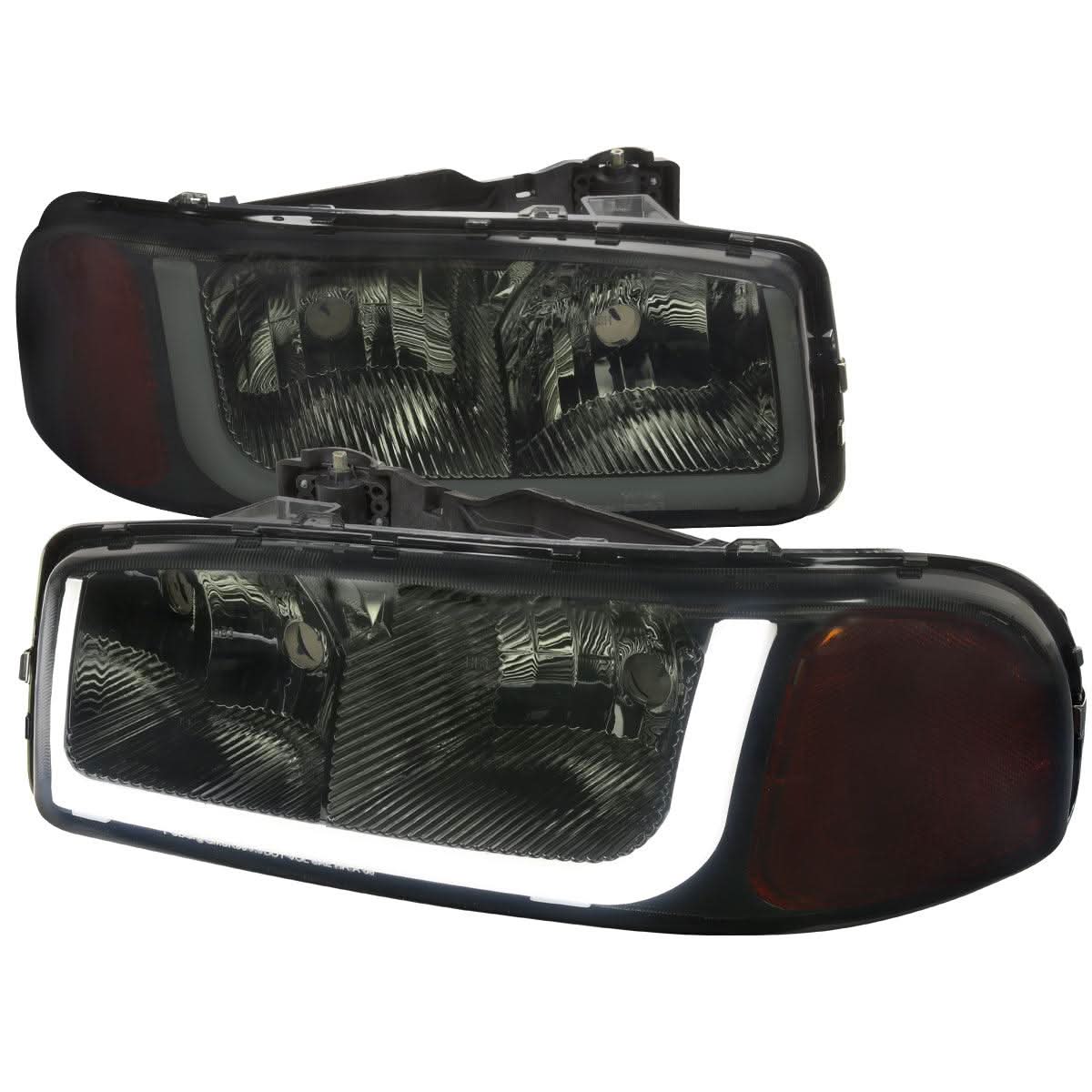 Spec-D OEM Replacement Headlights GMC Sierra (99-06) Yukon (00-06) Black or Chrome