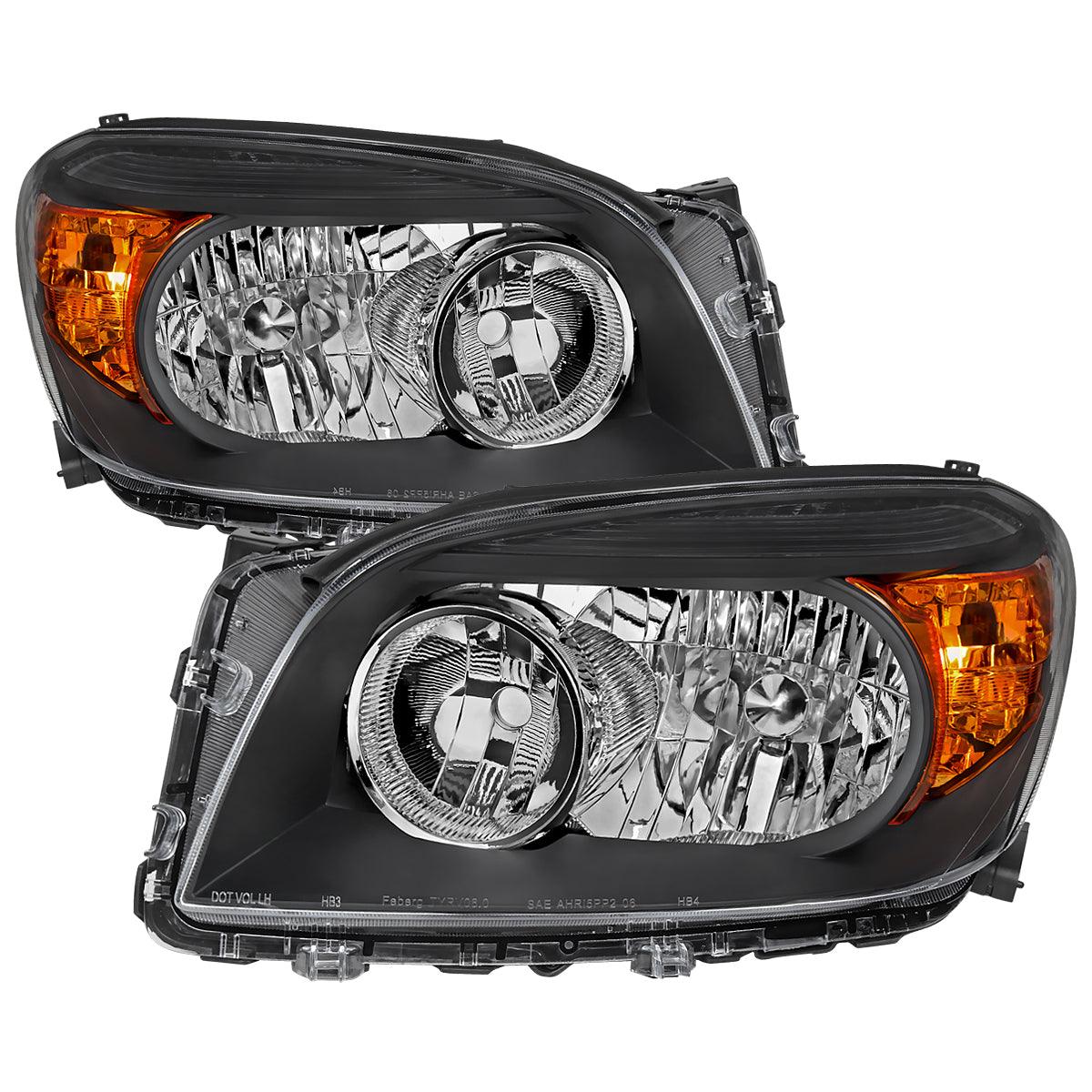 Spec-D OEM Replacement Headlights Toyota RAV4 (06-08) Base or Limited - Black / Smoked / Clear