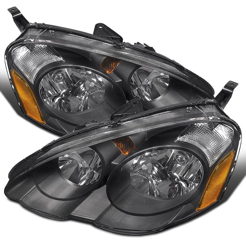Spec-D OEM Replacement Headlights Acura RSX & Type-S (02-04) Black / Smoked