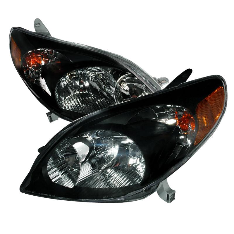 Spec-D OEM Replacement Headlights Toyota Matrix (03-08) Black JDM Style