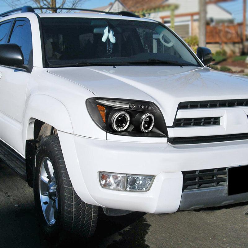 Spec-D Projector Headlights Toyota 4Runner (03-04-05) 4th Gen - Dual Halo w/ LED DRL - Black or Chrome
