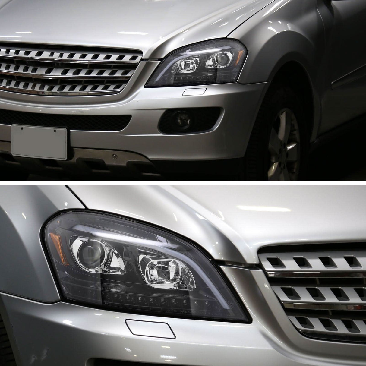 Spec-D Projector Headlights Mercedes ML320 ML350 ML450 ML500 ML550 ML63 W164 (06-08) Sequential Black/Chrome