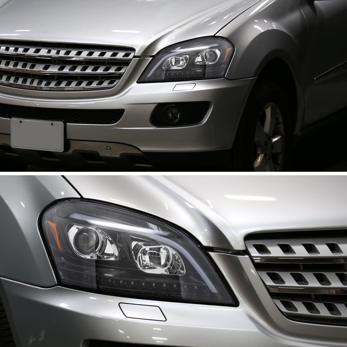 Spec-D Projector Headlights Mercedes ML320 ML350 ML450 ML500 ML550 ML63 W164 (06-08) Sequential Black/Chrome