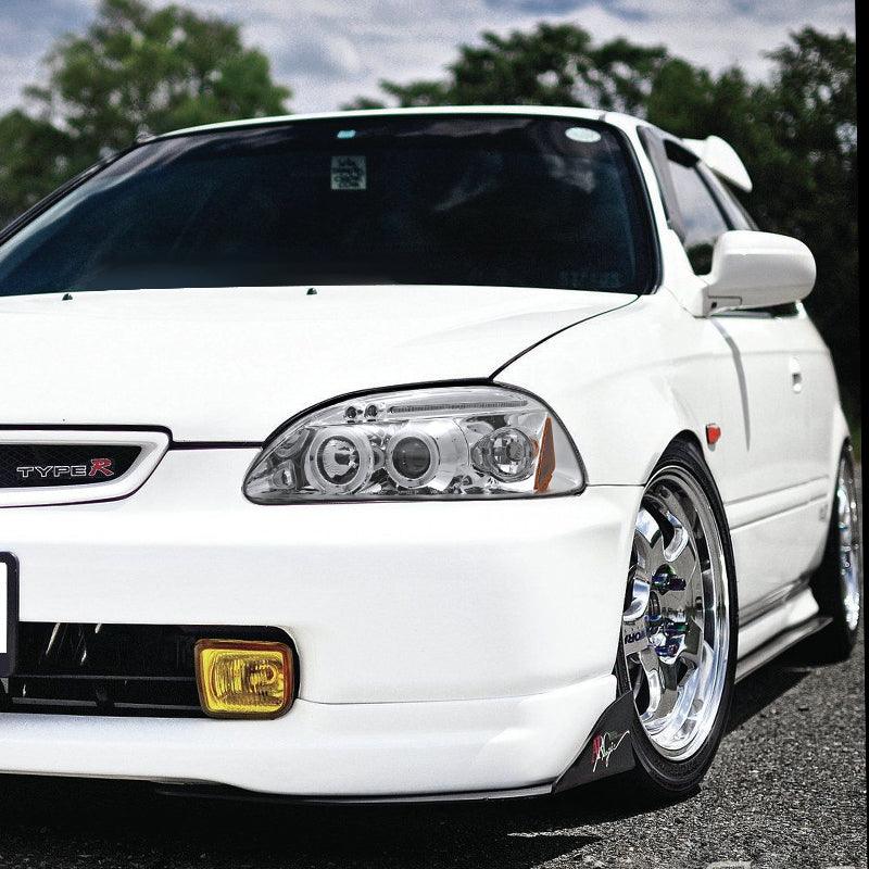 Spec-D Projector Headlights Honda Civic EK (96-98) Dual LED Halo - Black or Chrome
