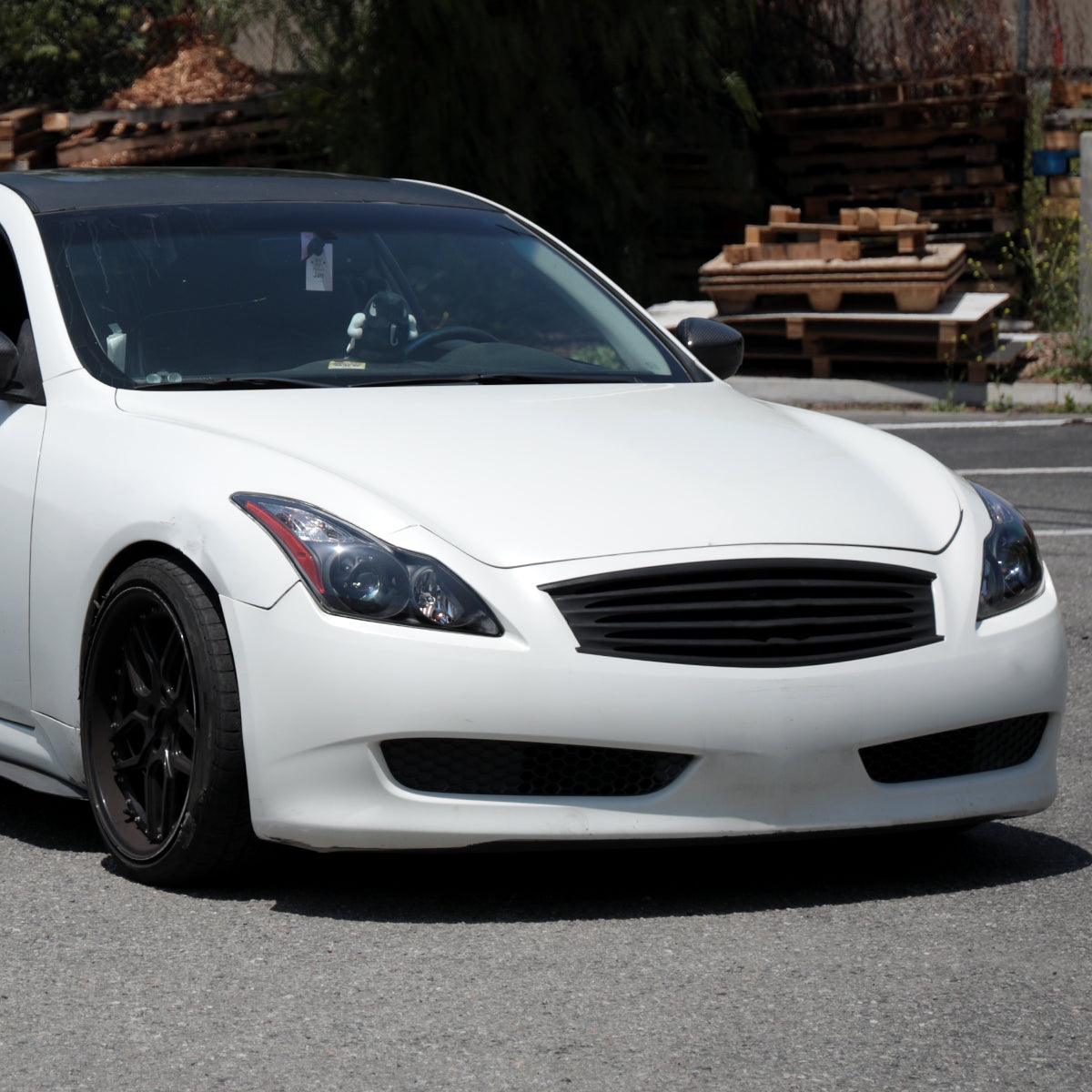Infiniti G37 Coupe Projector Headlights with DRL LED Sequential Signal - Black / Chrome / Smoked (2008 - 2013) - K2 Industries