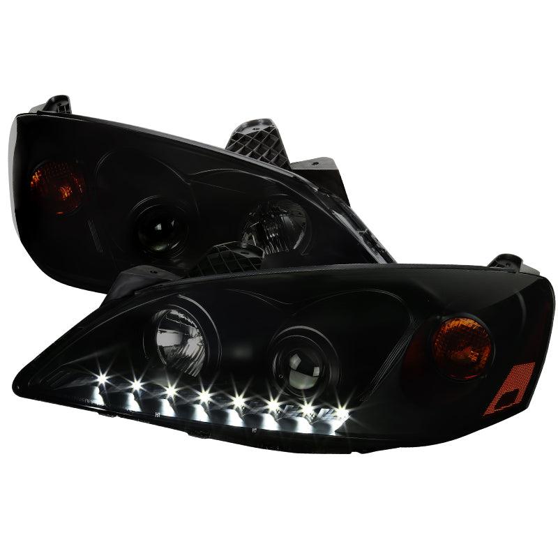 Spec-D Projector Headlights Pontiac G6 (05-10) LED DRL - Black / Smoke / Chrome