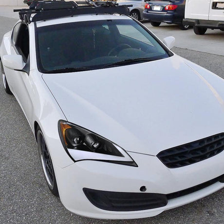 Hyundai Genesis Coupe with Projector and Sequential Turn Signal - Black Headlights (2010-2012) - K2 Industries
