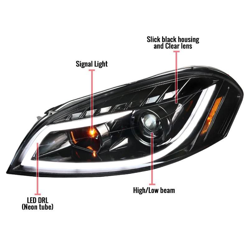 Spec-D Projector Headlights Chevy Impala (06-15) Monte Carlo (06-07) Black Housing