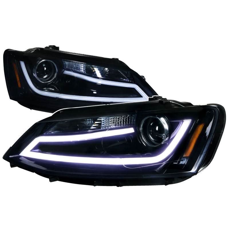 Spec-D Projector Headlights VW Jetta MK6 (2011-2018) w/ LED DRL Black or Chrome