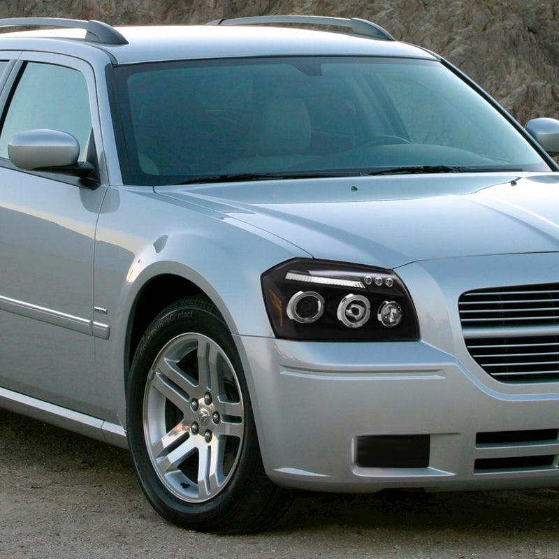 Spec-D Projector Headlights Dodge Magnum (05-06-07) w/ LED Halo - Black or Chrome