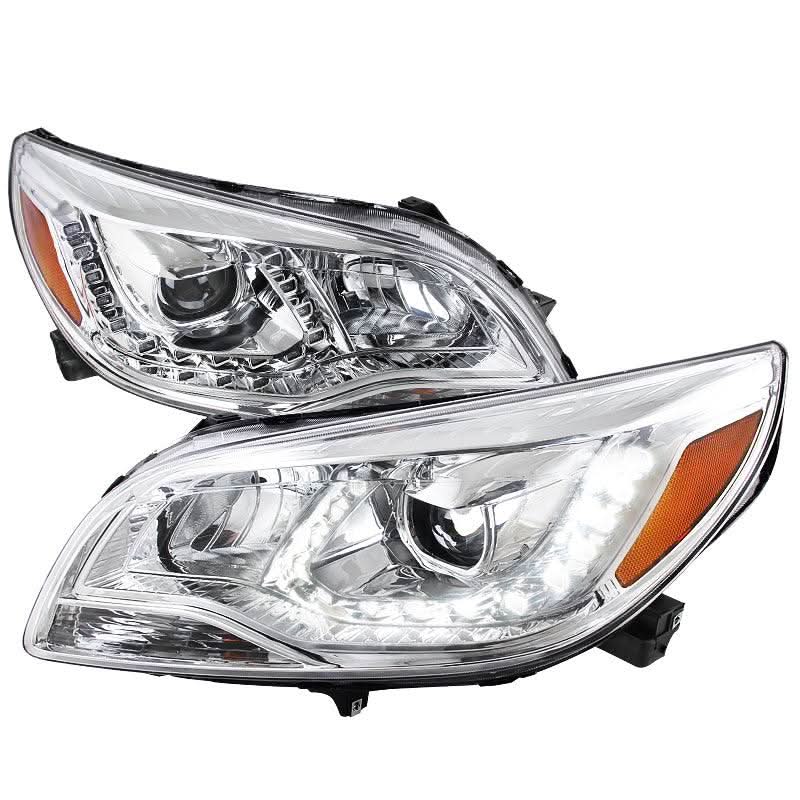 Spec-D OEM Replacement Headlights Chevy Malibu (2013-2014-2015) Black / Chrome