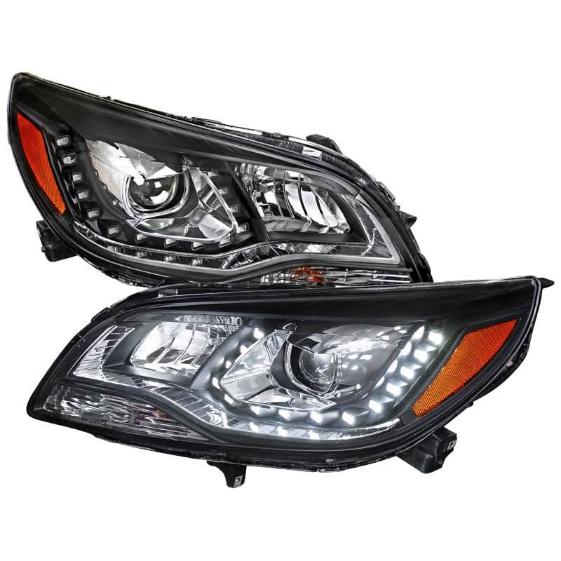 Spec-D OEM Replacement Headlights Chevy Malibu (2013-2014-2015) Black / Chrome