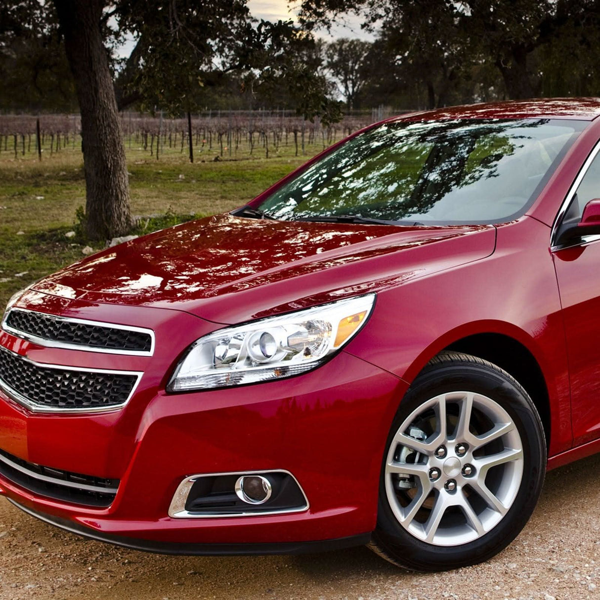 Spec-D OEM Replacement Headlights Chevy Malibu (2013-2014-2015) Black / Chrome