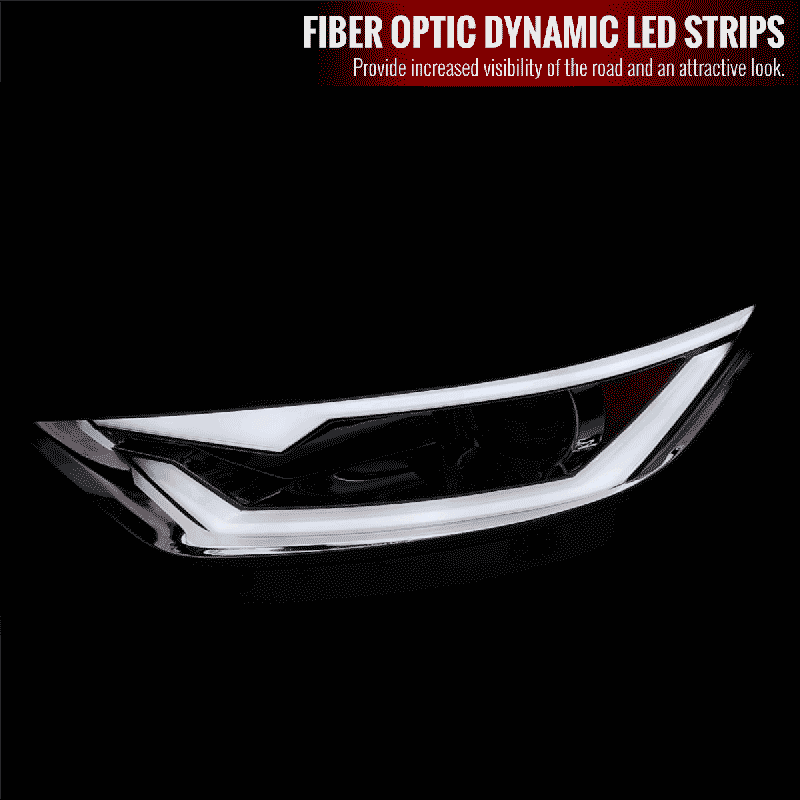 Spec-D Projector Headlights Ford Mustang S550 (15-17) Shelby (18-20) w/ LED Bar - Xenon HID - Black or Chrome