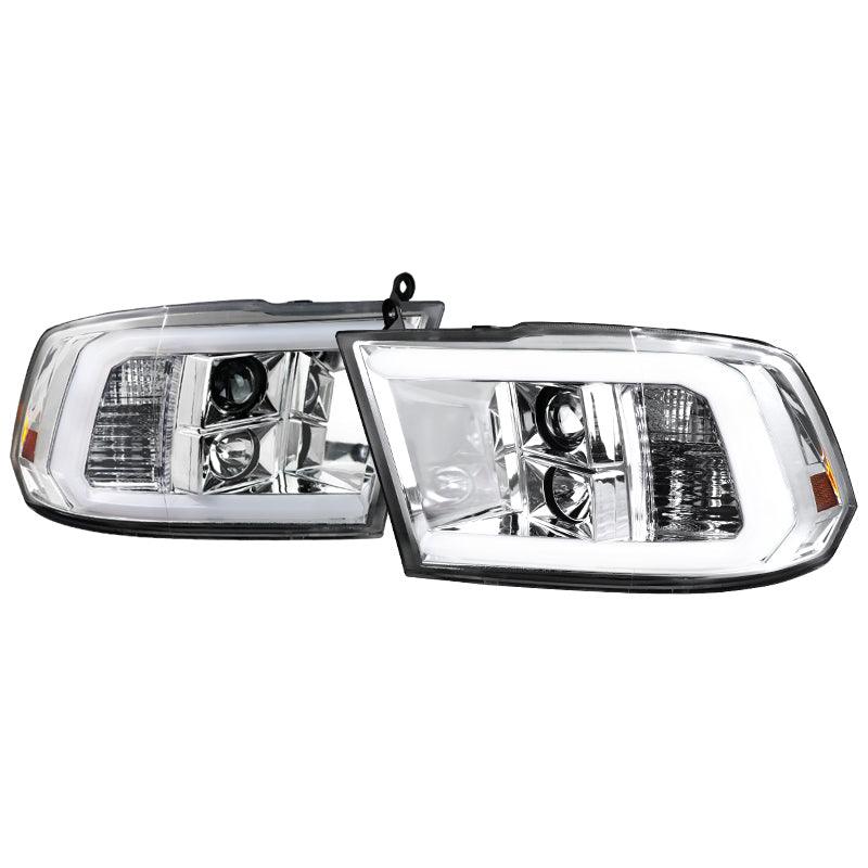 Spec-D Projector Headlights Dodge Ram (2009-2018) C-Bar LED - Black or Chrome