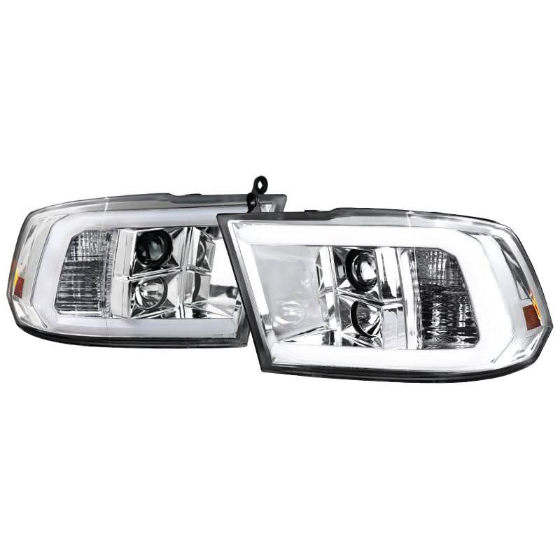 Spec-D Projector Headlights Dodge Ram (2009-2018) C-Bar LED - Black or Chrome