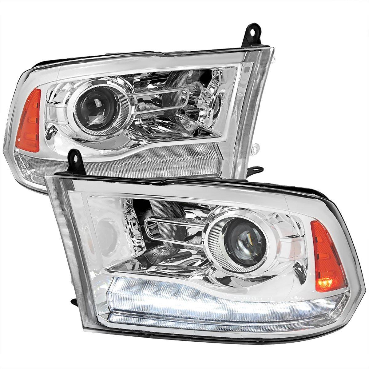Spec-D Projector Headlights Dodge Ram (09-18) Sequential Switchback - Black / Chrome / Smoked