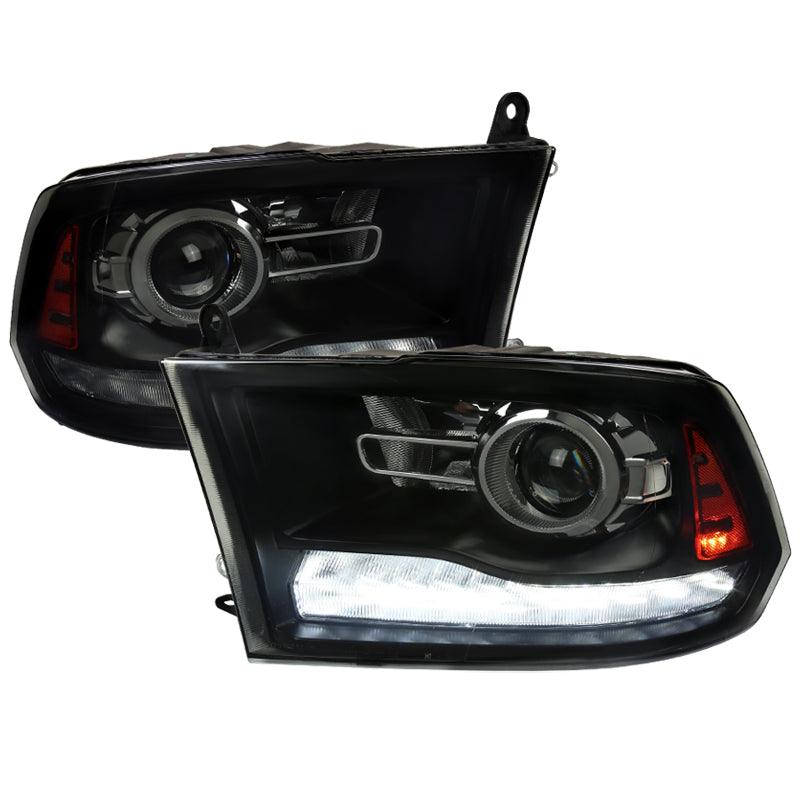 Spec-D Projector Headlights Dodge Ram (09-18) Sequential Switchback - Black / Chrome / Smoked