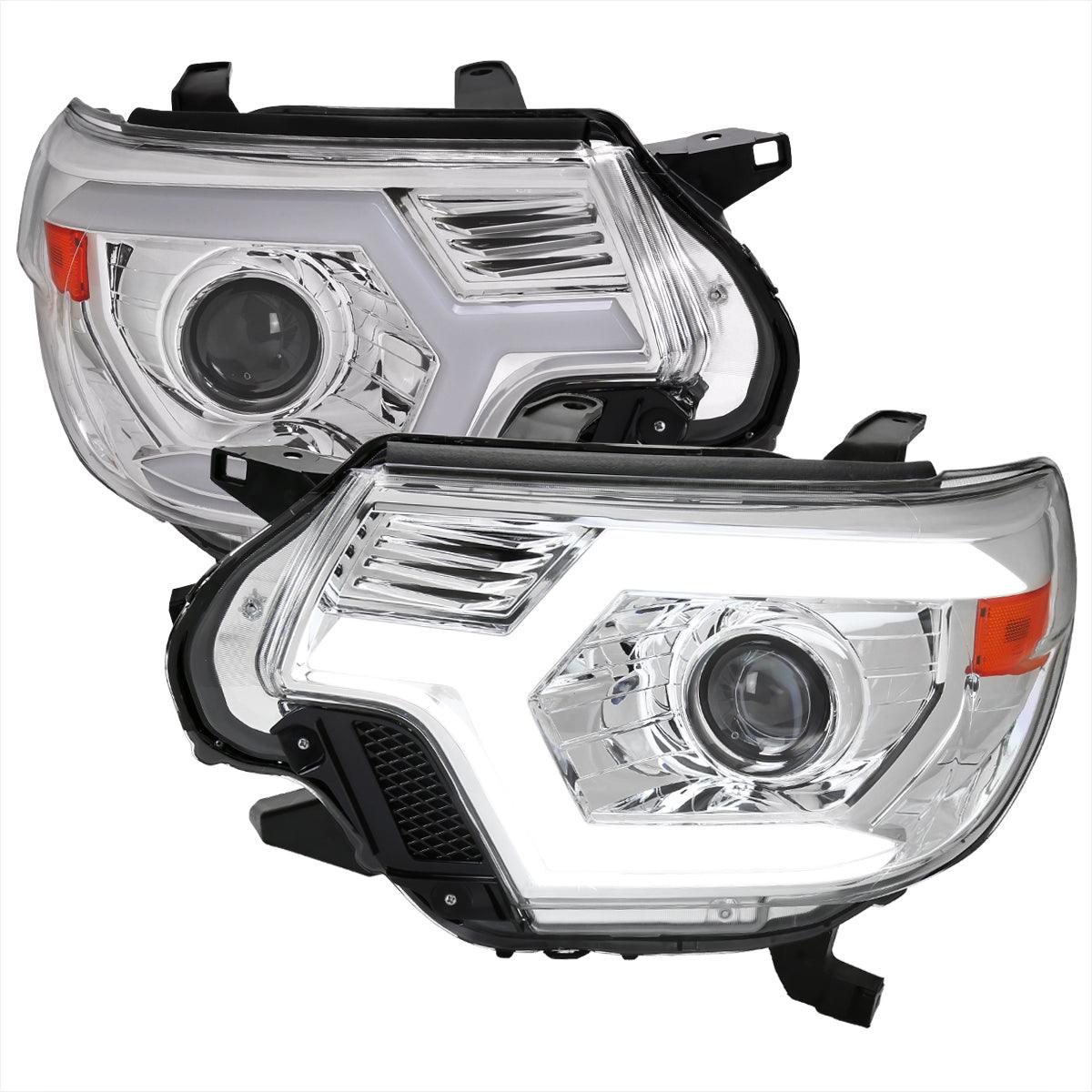 Spec-D Projector Headlights Toyota Tacoma (12-15) Sequential - Black / Smoke / Chrome